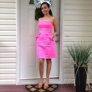 J crew pink flamenca dress